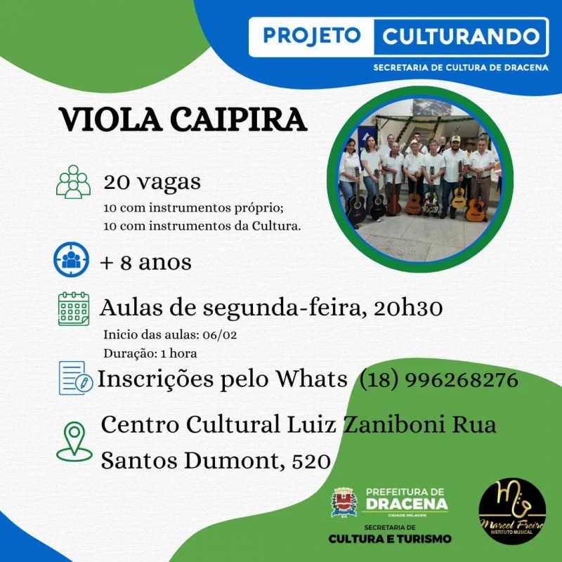 Cultura abre inscrições para cursos gratuitos Jornal Interativo