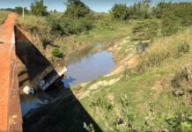 Irmão de vereador de Emilianópolis morre após caminhão cair de ponte