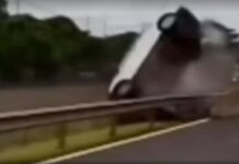 Grávida de 8 meses perde controle da direção e capota carro em Araçatuba