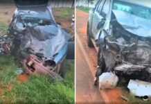 Sobe para 5 o número de mortos em batida entre carro e caminhonete em rodovia
