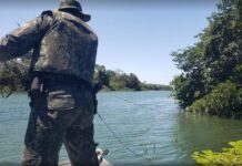 Polícia apreende 300 metros de redes de pesca instaladas irregularmente no Rio Paraná em Rosana